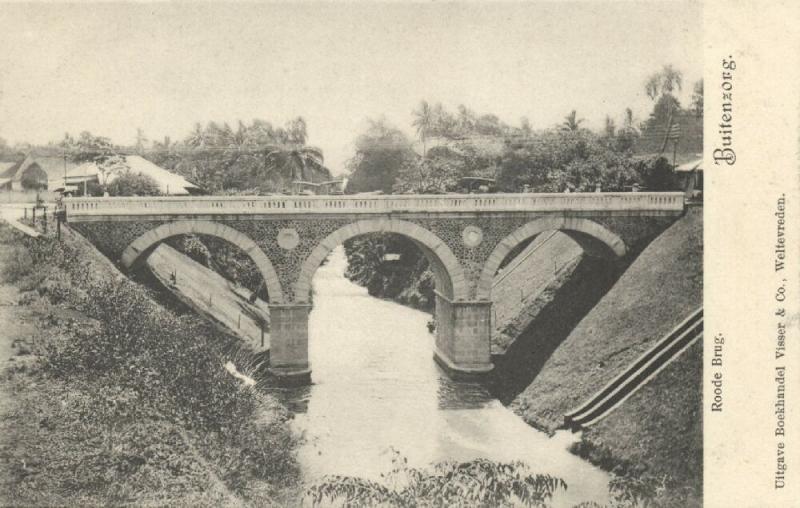 indonesia, JAVA BUITENZORG, Red Bridge (1899)