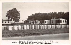 B99/ Lanoraie Canada Quebec Real Photo RPPC Postcard c40s Cabins Chez-Nous