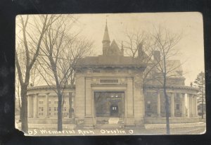 RPPC OBERLIN OHIO MEMORIAL ARCH COLLEGE VINTAGE REAL PHOTO POSTCARD