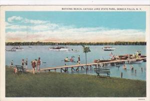 New York Seneca Falls Bathing Beach Cayuga Lake State Park 1939 Curteich