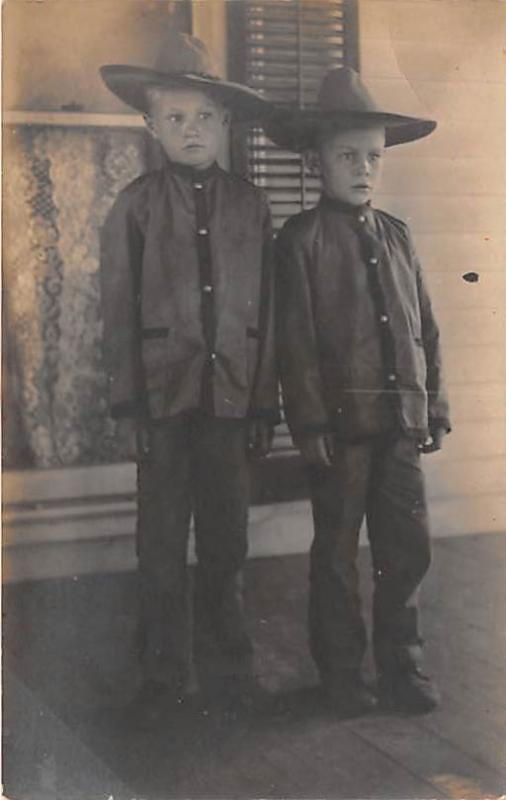 2 Young boys with hats Child, People Photo Unused 