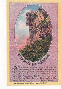 New Hampshire Old Man Of The Mountains Franconia Notch White Mountains Curteich