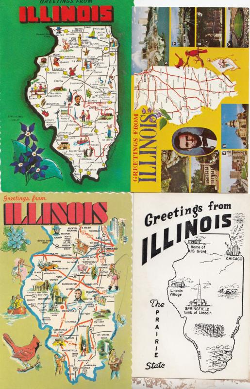 Greetings From Iowa 4x Map Postcard s