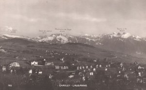 Vintage Postcard 1910's Chailly Village Houses Mountain Lausanne Switzerland