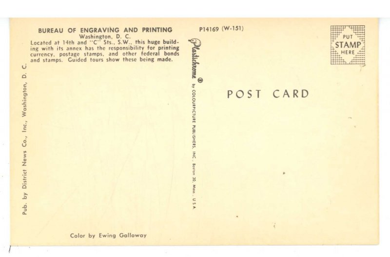 DC - Washington. Bureau of Engraving & Printing 