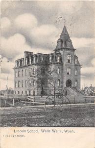 Lincoln School Walla Walla Washington 1908? postcard