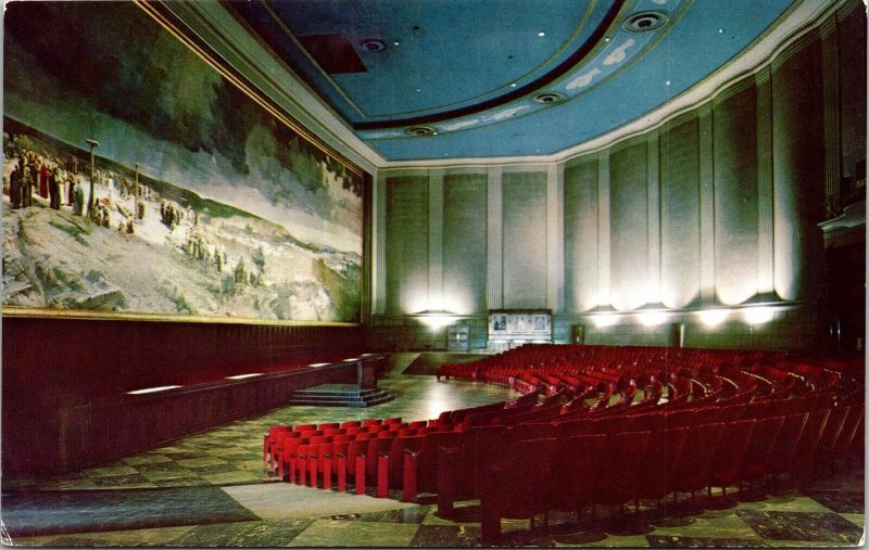 Hall Crucifixion Interior Forest Lawn Memorial Park Glendale CA Postcard VTG UNP 