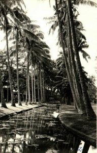 PC CPA PHILIPPINES, ZAMBOENGA, PARK SCENE, Vintage REAL PHOTO Postcard (b24661)