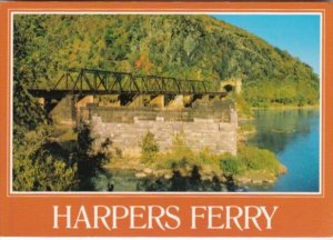 West Virginia Harpers Ferry Railroad Bridge Crossing The Potomac River