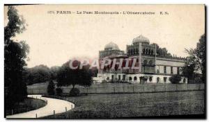 Old Postcard Astronomy Paris Montsouris Park L & # 39Observatoire