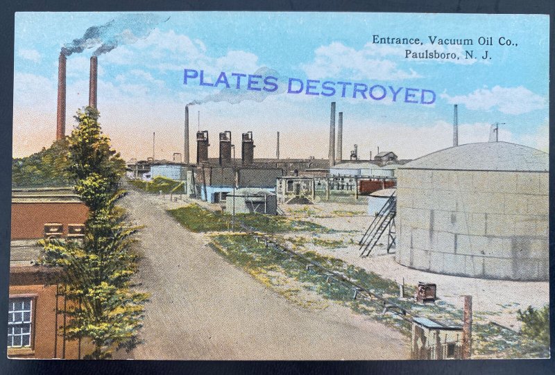 Mint USA Picture Postcard PPC Entrance Vacuum Oil Co Paulsboro NJ