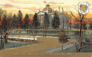 LP25   Augusta Maine Capitol Building  Postcard 