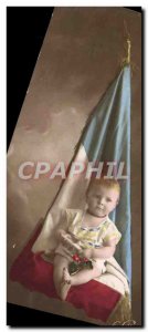 Old Postcard Fun Children Bebe Flag