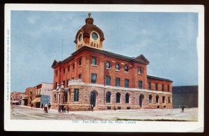 h2130 - SAULT STE. MARIE Ontario Postcard 1930s Embossed Post Office by Taylor