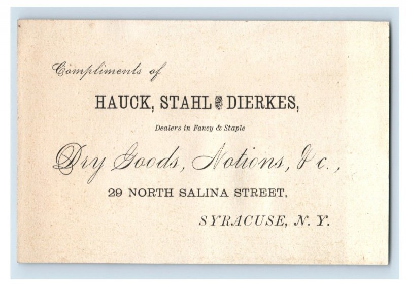 1880s Hauck Stahl & Dierkes Dry Goods Notions Circus Clowns F141