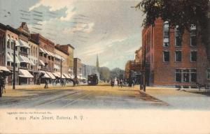 Batavia New York Main Street Scene Historic Bldgs Antique Postcard K106968 