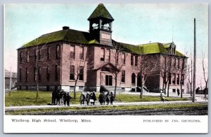 K31/ Winthrop Minnesota Postcard c1910 High School Building 344