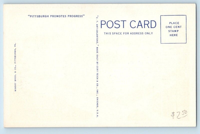 Pittsburgh Pennsylvania Postcard Syria Mosque Association Masonic Temple c1940