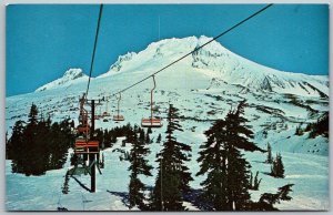 Mt. Hood Oregon 1960s Postcard Ski Lift At Timberline Lodge