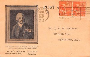 Emanuel Swedenborg Philosopher Morristown NJ USA Postcard