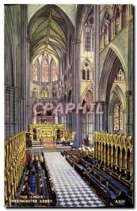 Old Postcard The Choir Westminster Abbey London