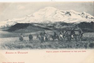 B80874 viajeros pasando el chimborazo en viaj guyaquil  ecuador front/back image