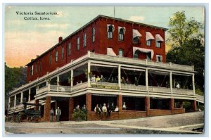 1912 Exterior View Victorian Sanatorium Building Colfax Iowa IA Vintage Postcard