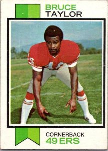 1973 Topps Football Card Bruce Taylor San Francisco 49ers sk2593