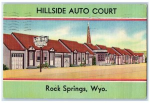 1940 Hillside Auto Court Exterior Rock Springs Wyoming WY Unposted Postcard