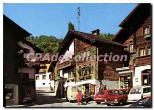 Postcard Modern Ch Vex Valais La Place Du Village