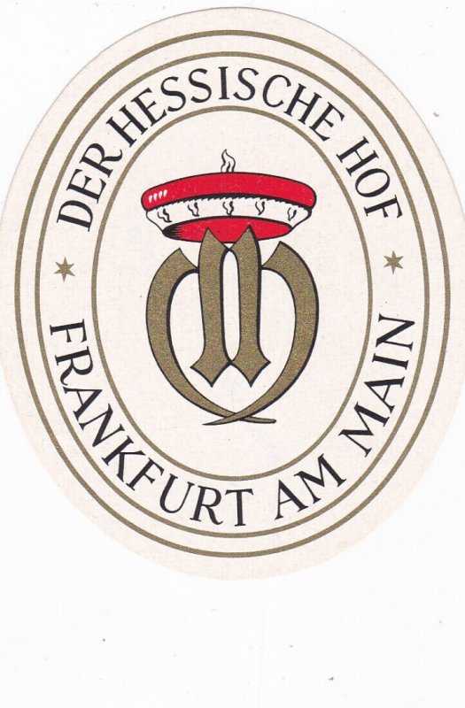 Germany Frankfurt am Main Der Hessische Hof Vintage Luggage Label sk2361