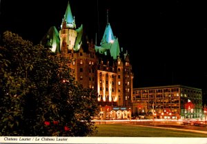 Canada Ottawa Chateau Laurier At Night