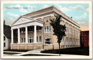 Masonic Temple Fort Dodge Iowa IA Building and Grounds Postcard
