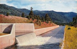 PINE RIVER DAM COLORADO IMPOUNDED BY VALECITO RESERVOIR FISHING POSTCARD c1910 