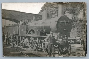 LOCOMOTIVE MAGAZINE SERIES ANTIQUE REAL PHOTO POSTCARD RPPC railroad TRAIN