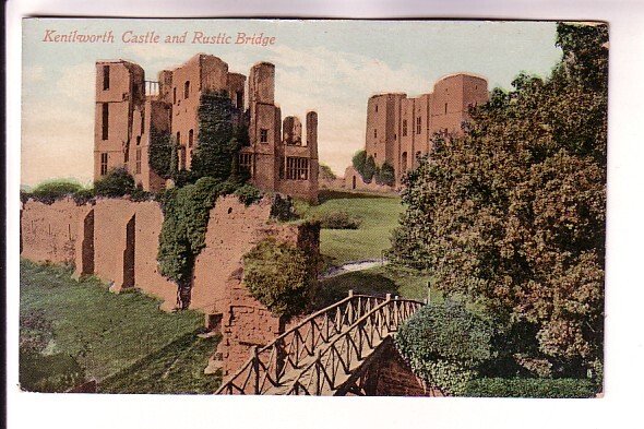 Kenilworth Castle and Rustic Bridge, England,