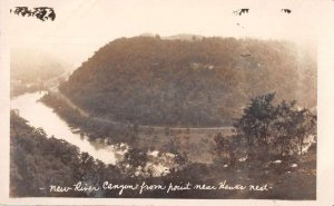 West Virginia New River Canyon from Hawks Nest Real Photo Postcard AA23923