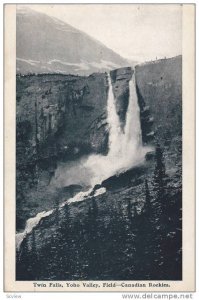 Twin Falls, Yoho Valley, Field, British Columbia, Canada, 1910-1920s