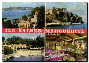 Postcard Modern Ile Sainte Marguerite Cannes stopover Hotel Restaurant Fish C...