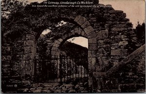 c1910 GLENDALOUGH IRELAND WICKLOW GATEWAY VALENTINE PHOTOTONE POSTCARD 34-276