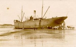 UK - Channel Islands, Guernsey. Stranding (shipwreck) of the Swansea at Vazo...