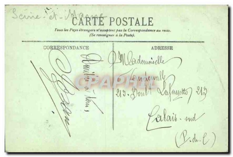 Old Postcard Meaux The Cathedral Gate Lions