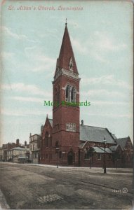 Warwickshire Postcard - St Alban's Church, Leamington     RS26454