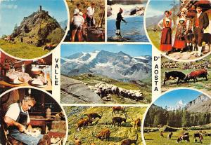 BG11518 valle d aosta cow sheep mouton types folklore fishing peche   italy