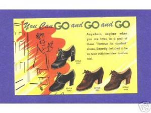 Linen Shoe Advertising postcard,