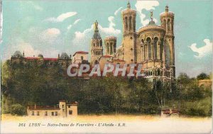 Old Postcard Lyon Notre Dame de Fourviere The Apse
