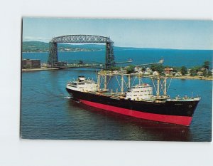 Postcard Dutch Ship Colytto Arriving in Duluth-Superior Harbor Minnesota USA