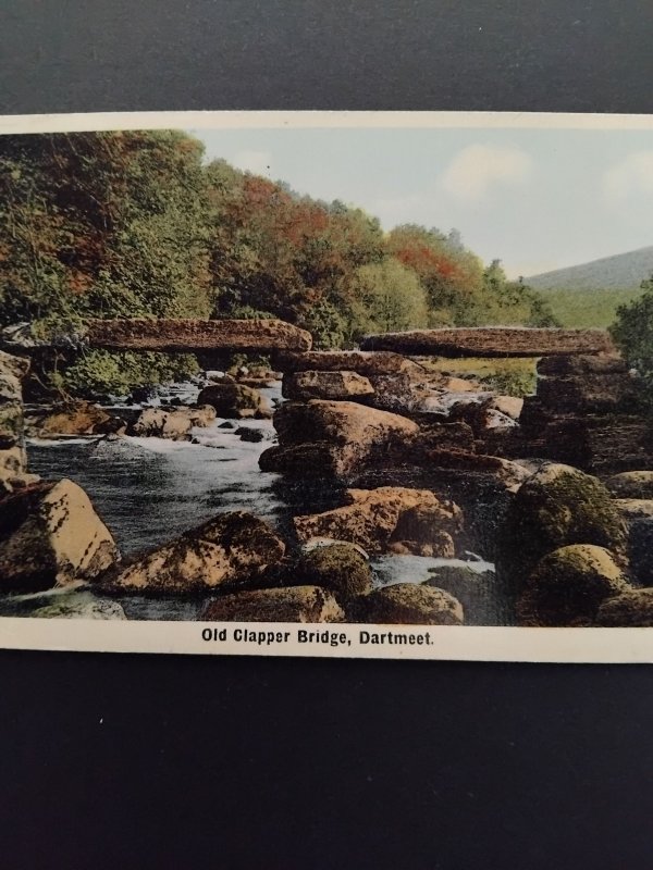 OLD CLAPPER BRIDGE, Dartmeet, Devon, England postcard