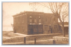 Mo City Bank Missouri City Missouri RPPC Real Photo Postcard c1919 Postmark
