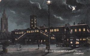 Overhead Railway and St Nicholas' Church Liverpool England